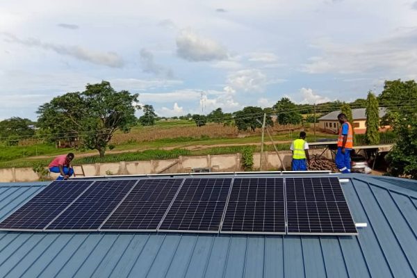 Solar panels on roof wideshot 2